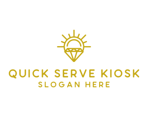 Luxury Sun Diamond logo design