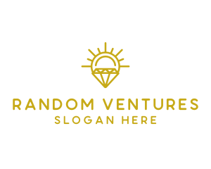 Luxury Sun Diamond logo design