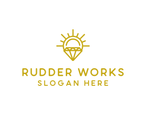 Luxury Sun Diamond logo design