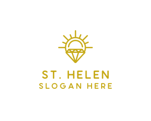 Luxury Sun Diamond logo design