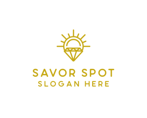 Luxury Sun Diamond logo design