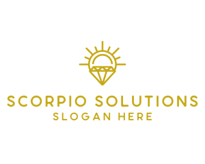 Luxury Sun Diamond logo design