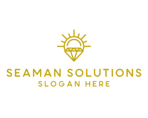 Luxury Sun Diamond logo design