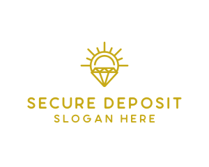 Luxury Sun Diamond logo design