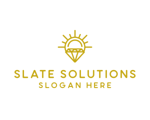 Luxury Sun Diamond logo design