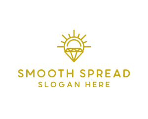 Luxury Sun Diamond logo design