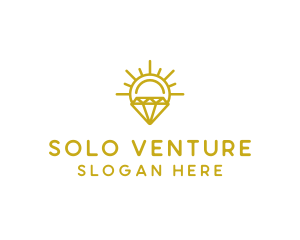 Luxury Sun Diamond logo design