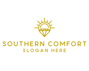 Luxury Sun Diamond logo design