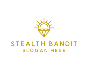 Luxury Sun Diamond logo design