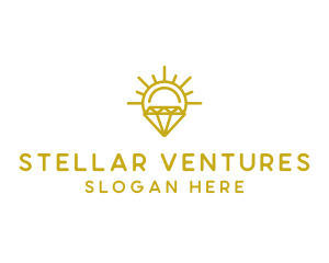 Luxury Sun Diamond logo design