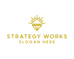 Luxury Sun Diamond logo design