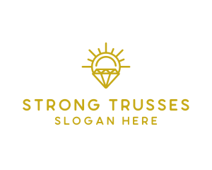 Luxury Sun Diamond logo design