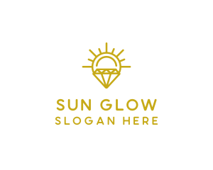 Luxury Sun Diamond logo design