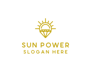 Luxury Sun Diamond logo design