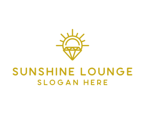 Luxury Sun Diamond logo design