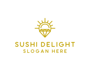 Luxury Sun Diamond logo design