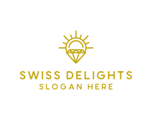 Luxury Sun Diamond logo design