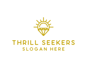 Luxury Sun Diamond logo design