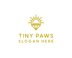 Luxury Sun Diamond logo design