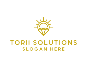 Luxury Sun Diamond logo design