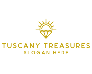 Luxury Sun Diamond logo design