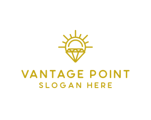 Point - Luxury Sun Diamond logo design