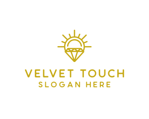 Luxury Sun Diamond logo design