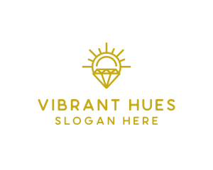 Luxury Sun Diamond logo design