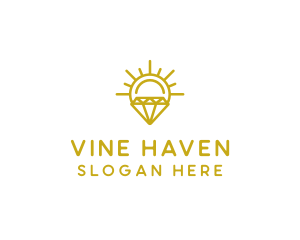 Luxury Sun Diamond logo design