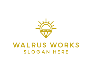 Luxury Sun Diamond logo design