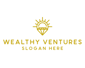 Rich - Luxury Sun Diamond logo design