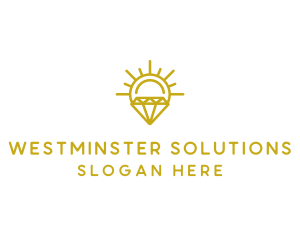 Luxury Sun Diamond logo design