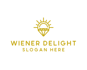 Luxury Sun Diamond logo design