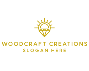 Luxury Sun Diamond logo design