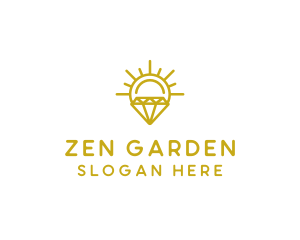 Buddhist - Luxury Sun Diamond logo design