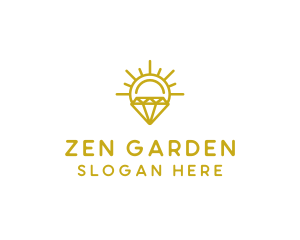 Luxury Sun Diamond logo design