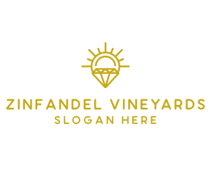 Luxury Sun Diamond logo design