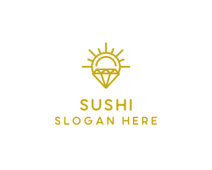 Luxury Sun Diamond logo design