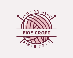 Yarn Textile Crochet logo design