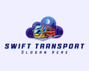 Bus Shuttle Transport logo design