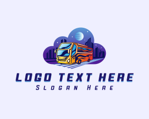 Transportation - Bus Shuttle Transport logo design