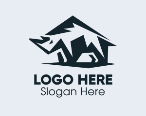 Rhinoceros Rhino Horn logo design