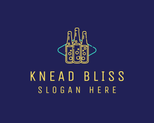 Neon Beer Bar Sign logo design