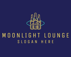 Nightclub - Neon Beer Bar Sign logo design