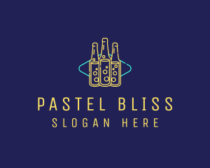 Neon Beer Bar Sign logo design