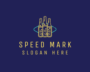 Neon Beer Bar Sign logo design