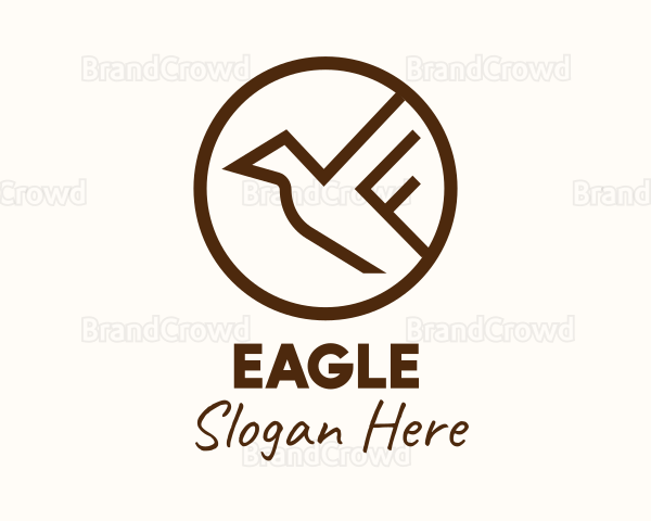 Minimalist Brown Bird Logo