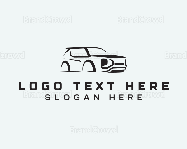 SUV Vehicle Driving Logo