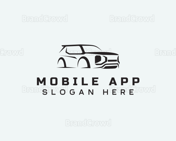 SUV Vehicle Driving Logo