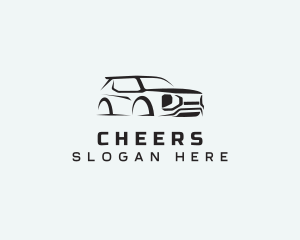 SUV Vehicle Driving Logo